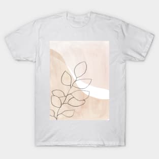 Neutral botanical art T-Shirt